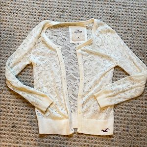 Hollister cream cardigan